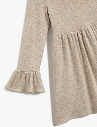 Triko Elbise Balıkçı Yaka