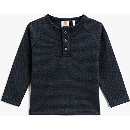 Koton Kids Düğmeli Sweatshirt KOTON-3WMB10030TK1085