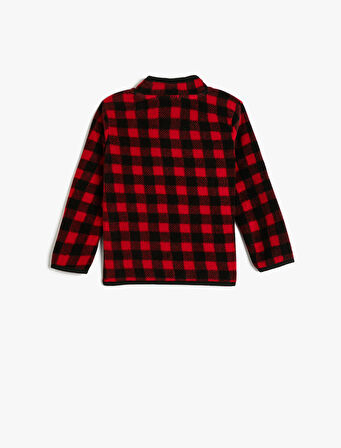 Polar Fermuarlı Hırka Dik Yaka Cepli