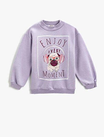 3WKG10172AK Koton Kız Çocuk Sweat LİLA