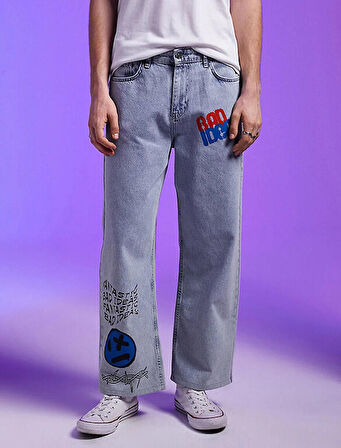 2SAM40255BD Koton Erkek Jean Pantolon AÇIK İNDİGO