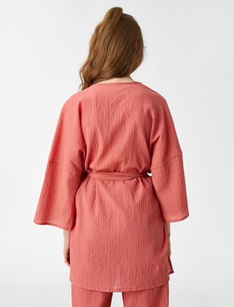 Nakışlı Yoga Kimono Kuşak Detaylı