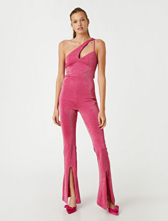 Pırıltılı Abiye Tulum Pencere Detaylı