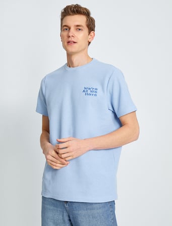 Regular Fit İşlemeli Tişört