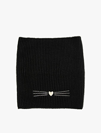 İşlemeli Örgü Boyunluk