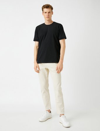 Regular Fit Bisiklet Yaka Basic Tişört