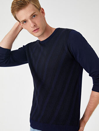 Desenli Kazak Bisiklet Yaka