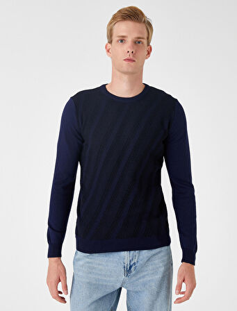 Desenli Kazak Bisiklet Yaka