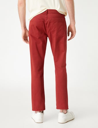 Basic Gabardin Pantolon Düğmeli