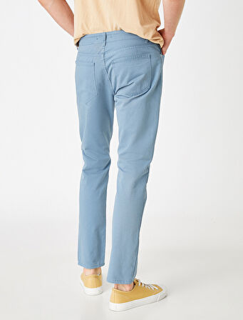 Basic Gabardin Pantolon Düğmeli