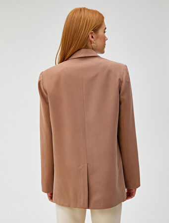Oversize Blazer Ceket Tek Düğmeli
