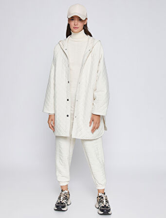 Kapüşonlu Kapitone Anorak Cepli