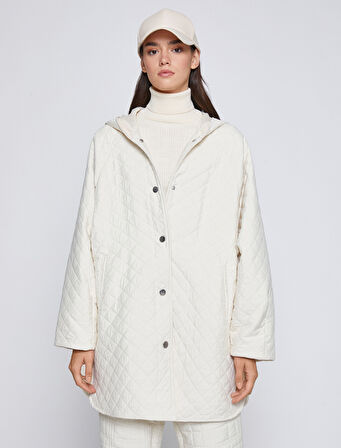 Kapüşonlu Kapitone Anorak Cepli