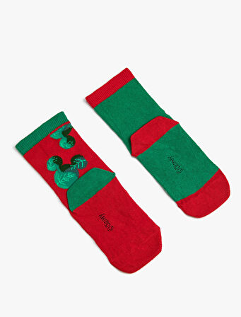 2'li Minnie ve Mickey Mouse Baskılı Çorap Lisanslı