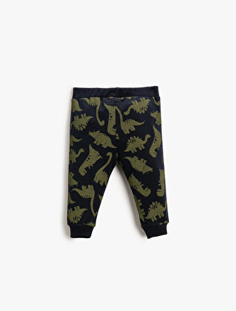 Dinozor Baskılı Eşofman Altı Pamuklu