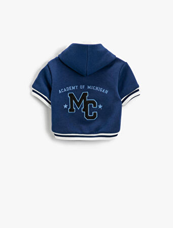 Kapüşonlu Köpek Sweatshirt Baskılı Ribanalı İçi Polarlı