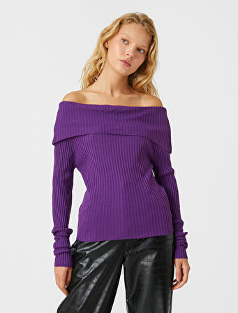 Madonna Yaka Kazak Triko Omzu Açık