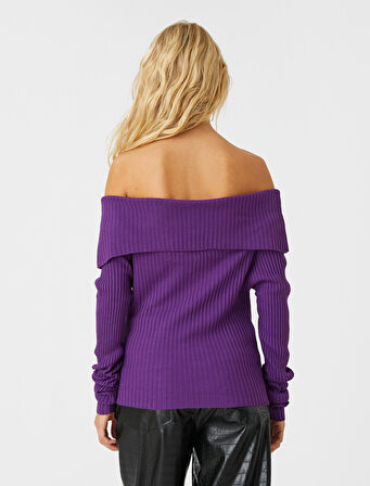 Madonna Yaka Kazak Triko Omzu Açık