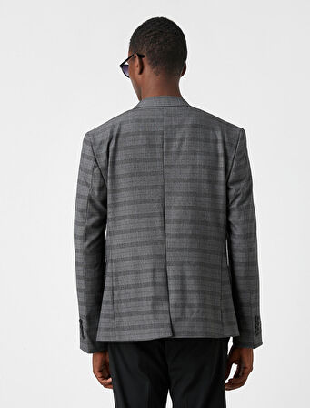 Ekoseli Blazer Ceket