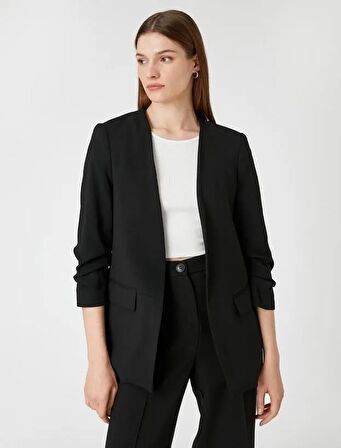 3SAK50009UW Koton Kadın  Ceket SİYAH