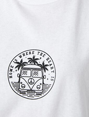 3SAL10021IK Koton Kadın T-shirt EKRU