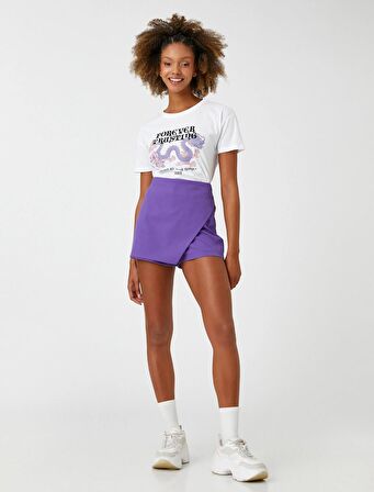 3SAL10023IK Koton Kadın T-shirt EKRU