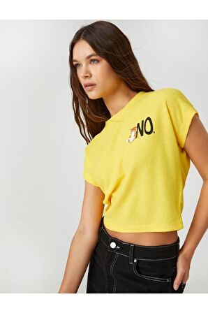 3SAL10085IK Koton Kadın T-shirt SARI