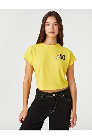 3SAL10085IK Koton Kadın T-shirt SARI