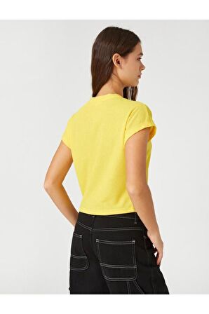 3SAL10085IK Koton Kadın T-shirt SARI