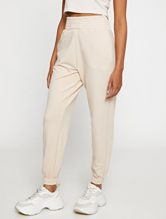 Jogger Eşofman Altı Cep Detaylı Ekstra Yüksek Bel