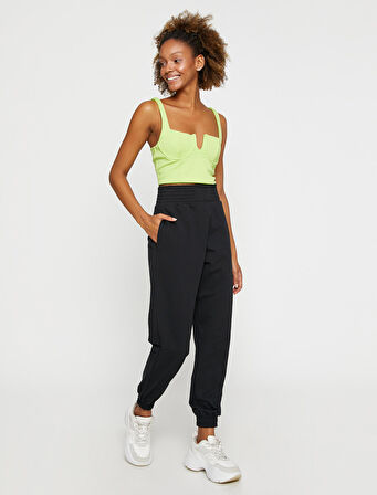 Jogger Eşofman Altı Cep Detaylı Ekstra Yüksek Bel