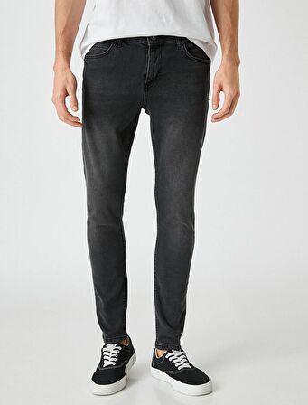 3SAM40001ND Koton Skınny Erkek Jean Pantolon SİYAH