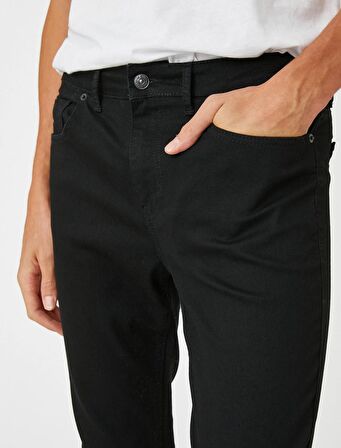 3SAM40082ND Koton Erkek Jean Pantolon SİYAH