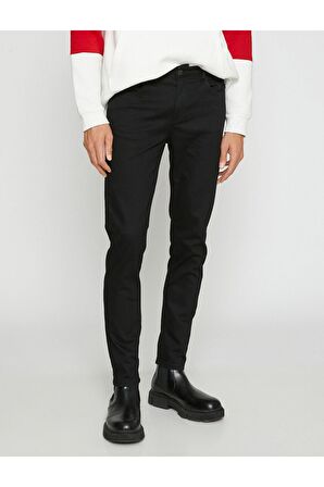3SAM40088ND Koton Slım Erkek Jean Pantolon SİYAH