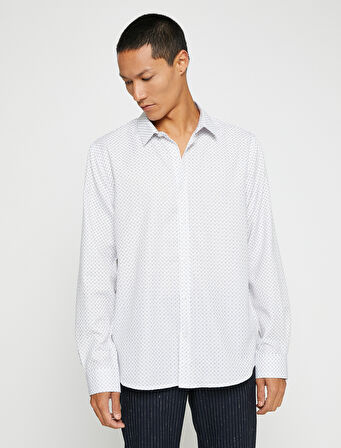 Spor Gömlek Slim Fit Klasik Yaka Uzun Kollu Non Iron