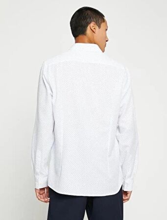 Koton Erkek Basic Gömlek Klasik Yaka Uzun Kollu Slim Fit