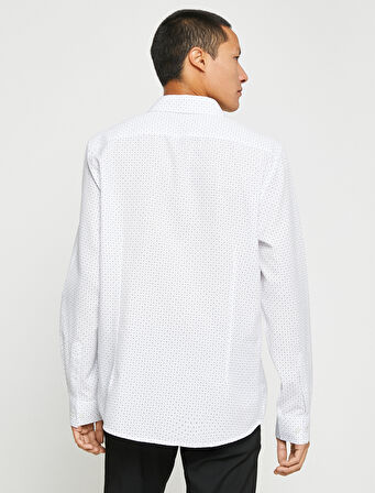 Spor Gömlek Slim Fit Klasik Yaka Uzun Kollu Non Iron