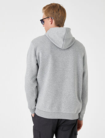 Basic Kapşonlu Sweatshirt