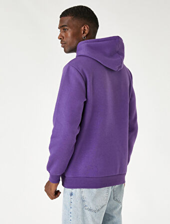 Hayvan Baskılı Sweatshirt Kapşonlu