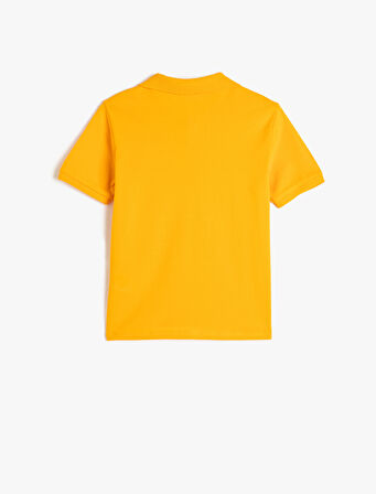 Basic Polo Yaka Tişört Kısa Kollu Düğme Detaylı