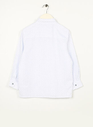 Koton Beyaz Erkek Çocuk Uzun Kollu Düz Gömlek 3SKB60015TW