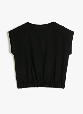 Koton Baskılı Siyah Kız Çocuk T-Shirt 3SKG10063AK