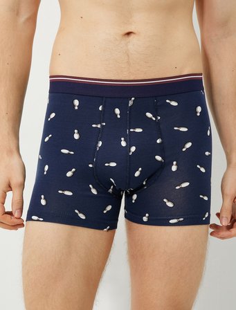 3'lü Boxer Seti Beyzbol Oyun Temalı Pamuklu