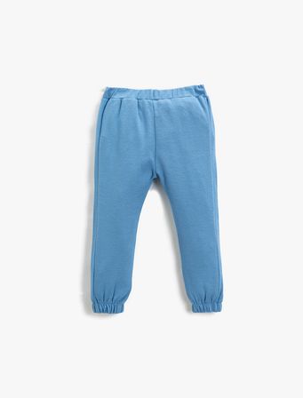 Basic Jogger Eşofman Altı Beli Bağlamalı Cepli Dokulu