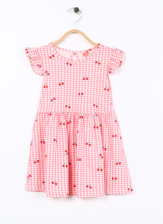 Koton Düz Pembe Bebek Standart Elbise 3SMG80014AK