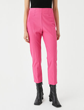 Yandan Fermuarlı Kumaş Pantolon