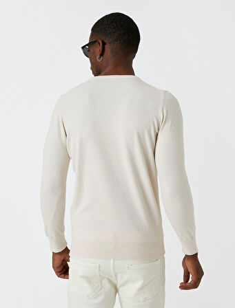 Basic Triko Kazak Bisiklet Yaka 