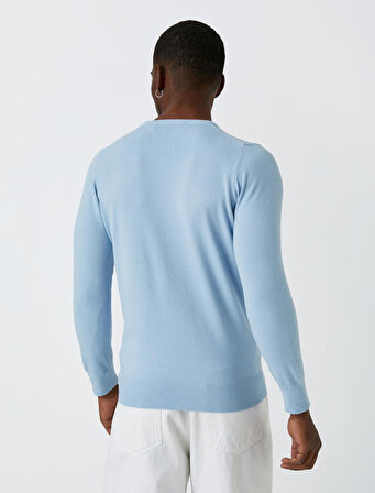 Basic Triko Kazak Bisiklet Yaka 