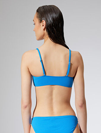 Straplez Bikini Üstü Dokulu Kaplı