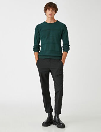 Basic Triko Kazak Bisiklet Yaka